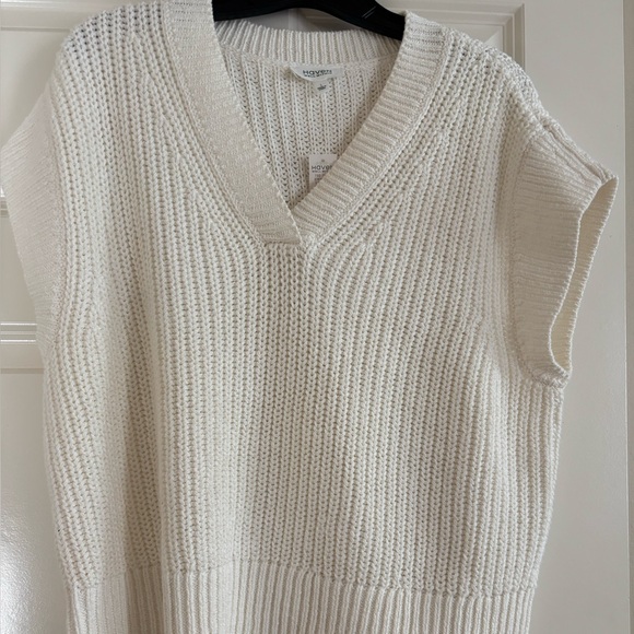Haven Well Within  Cream V-Neck Sweater vest nwt size L - Picture 1 of 7